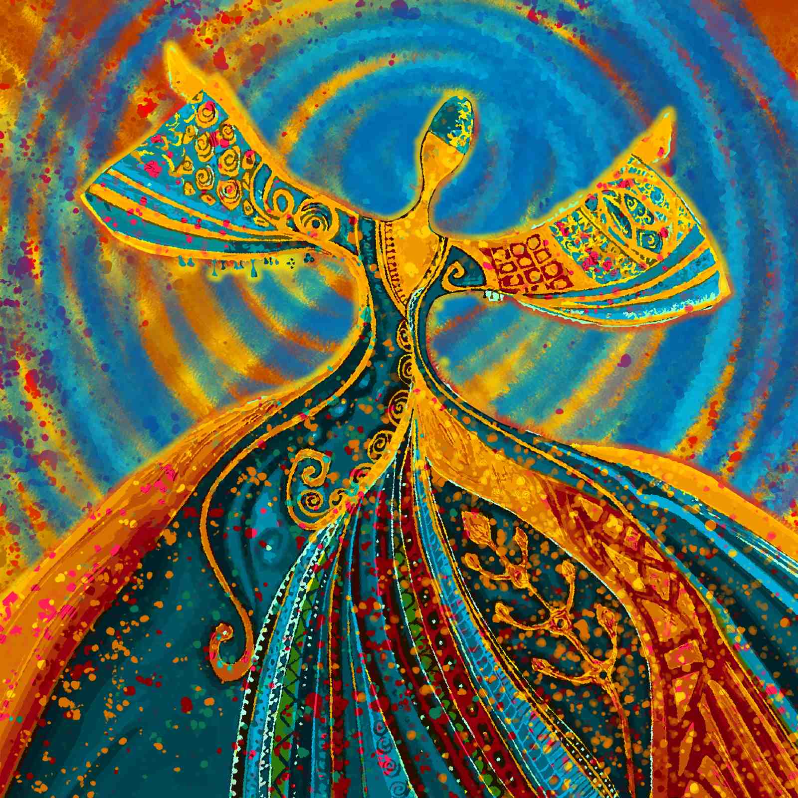 Whirling Dervish Meditation Wall Art