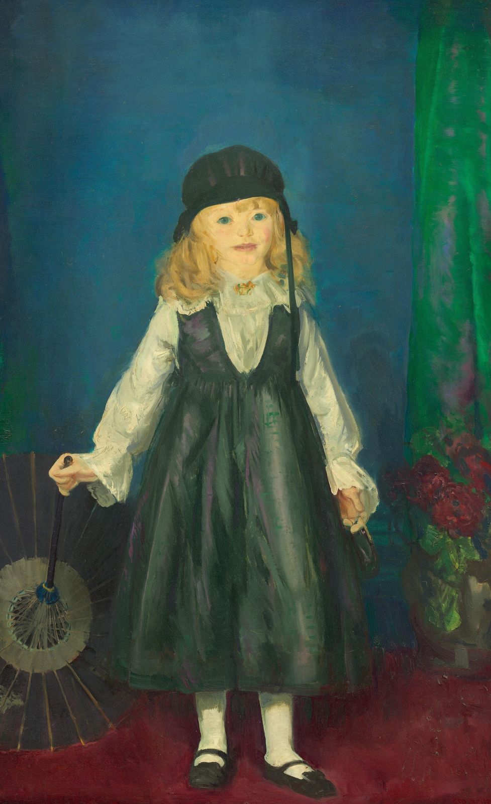 Vintage Child Portrait with Parasol Wall Art