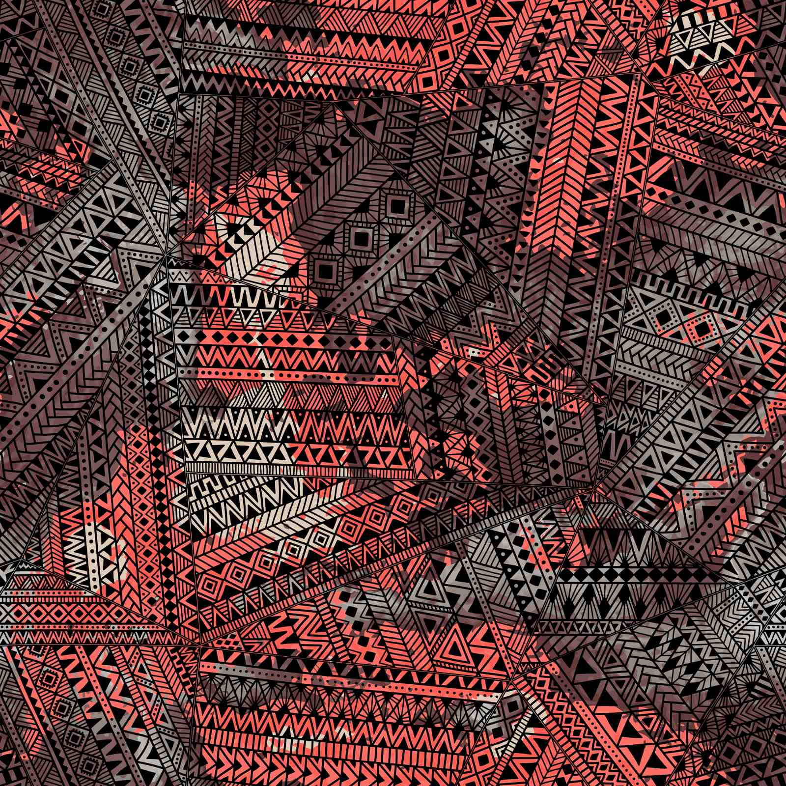 Tribal Geometric Pattern Wall Art