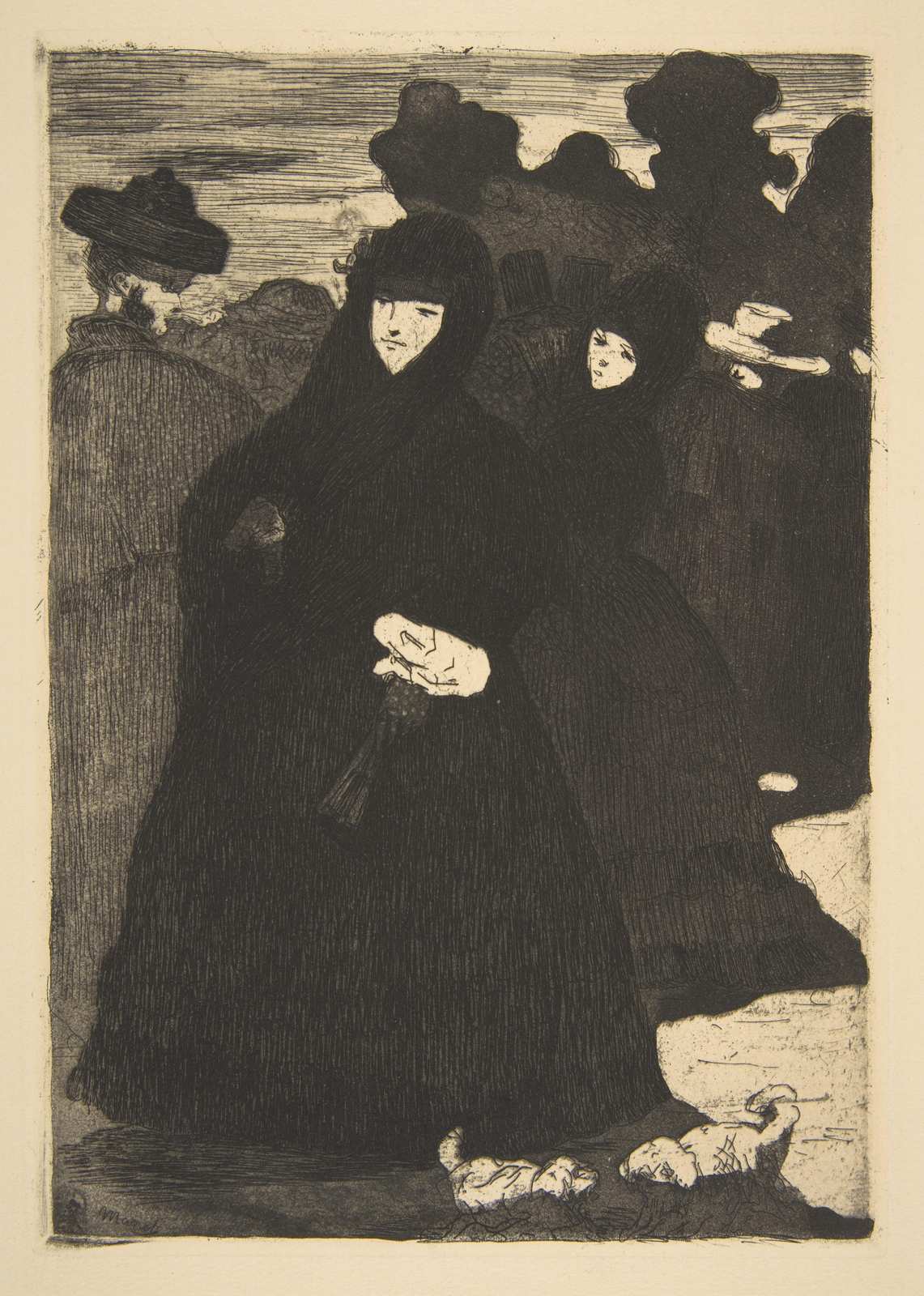 Mysterious Figures Dark Tones Wall Art