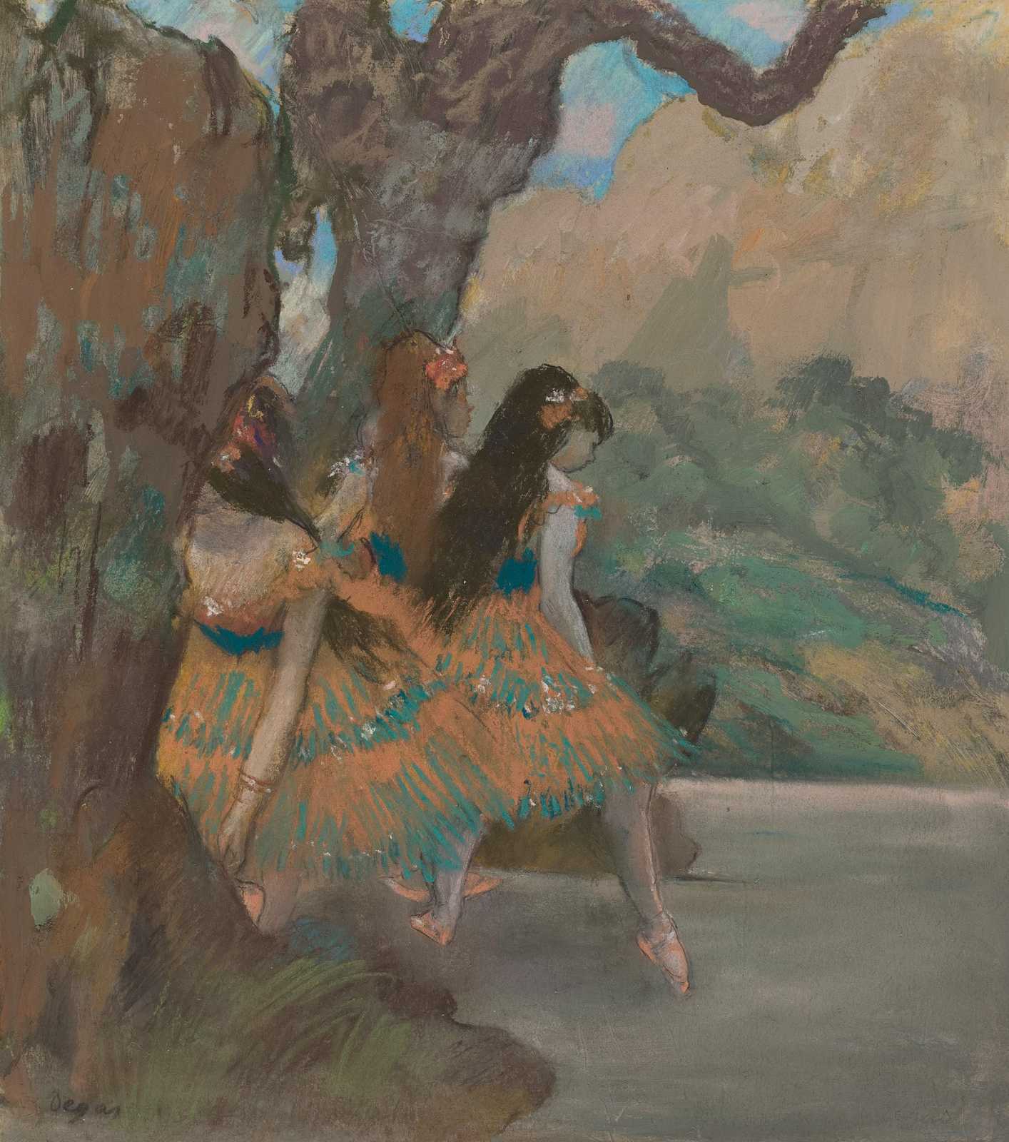 Degas Dancers Pastel Wall Art - Elegant Art