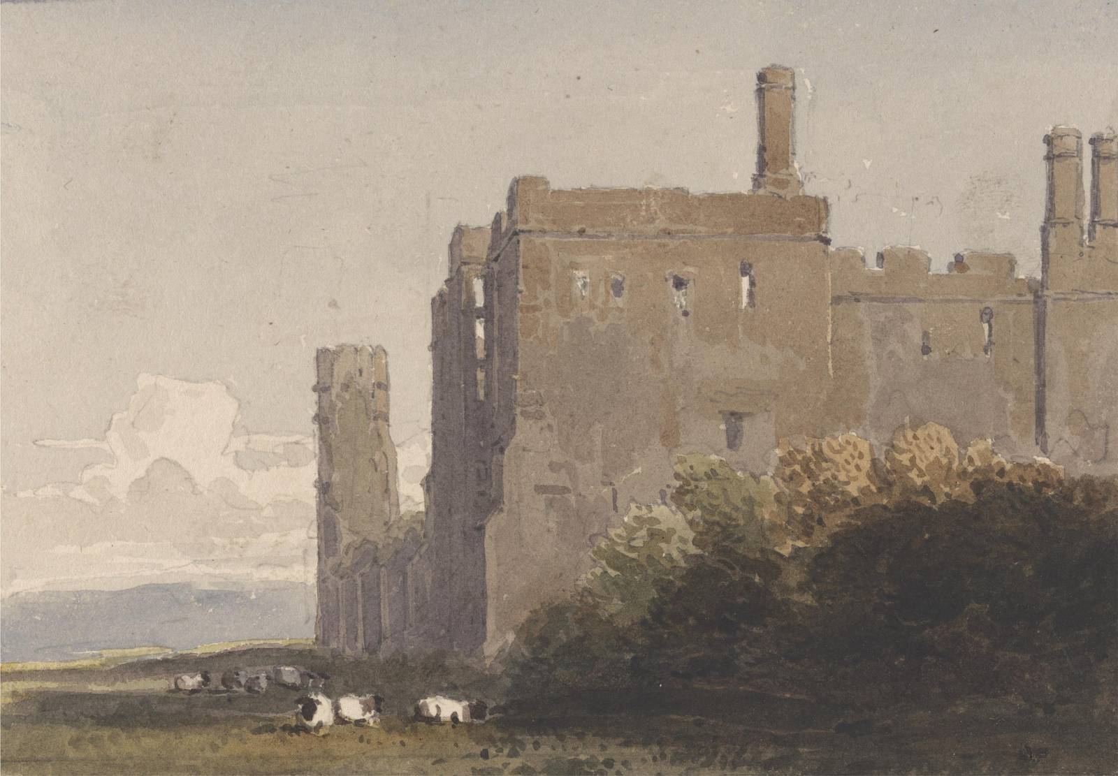 Historic Castle Ruins Landscape Wall Art