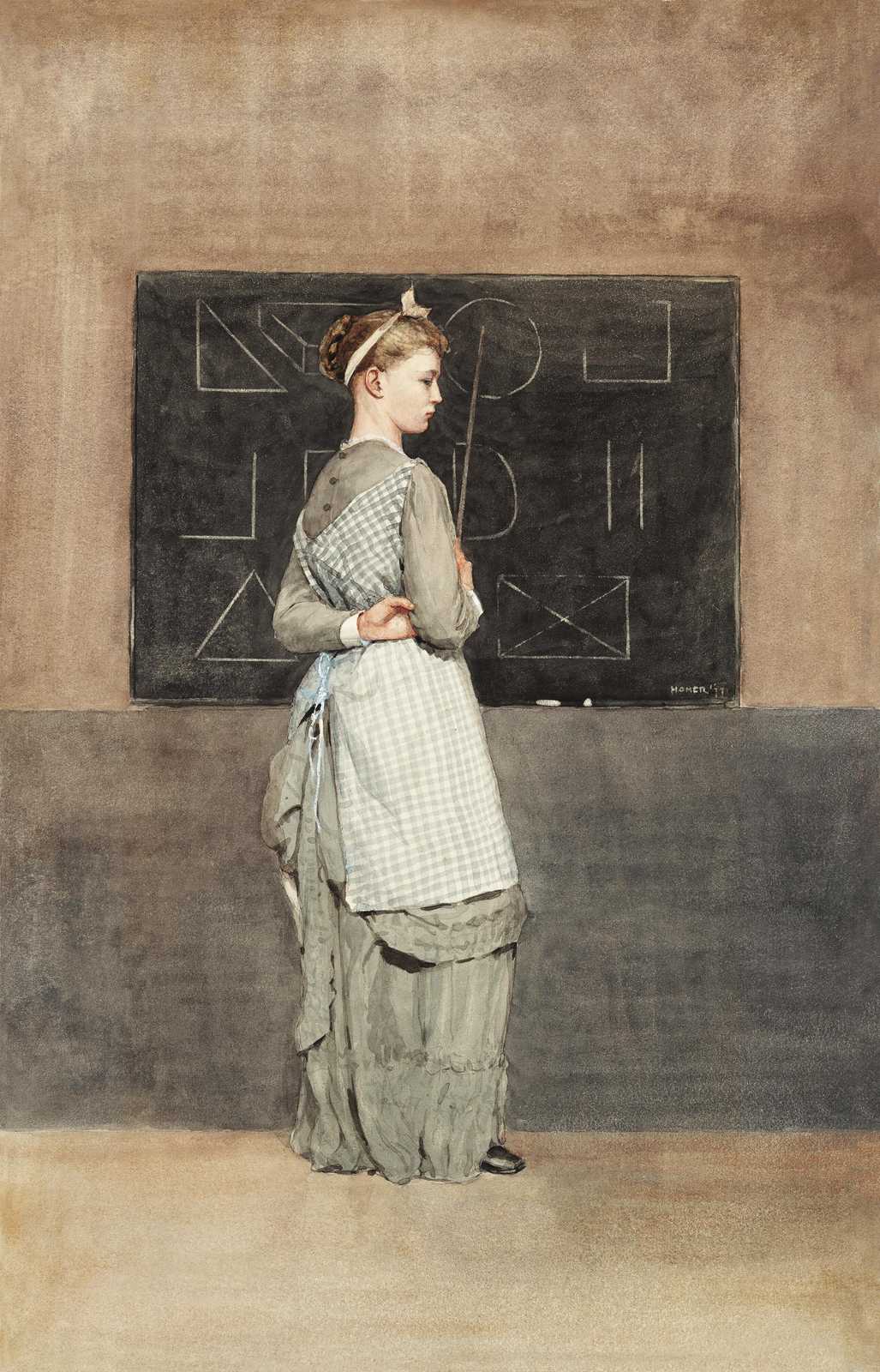Vintage School Girl Lesson Wall Art