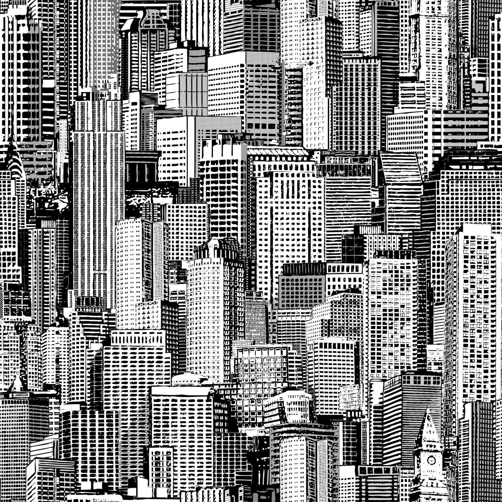 Urban Skyline Silhouette Wall Art