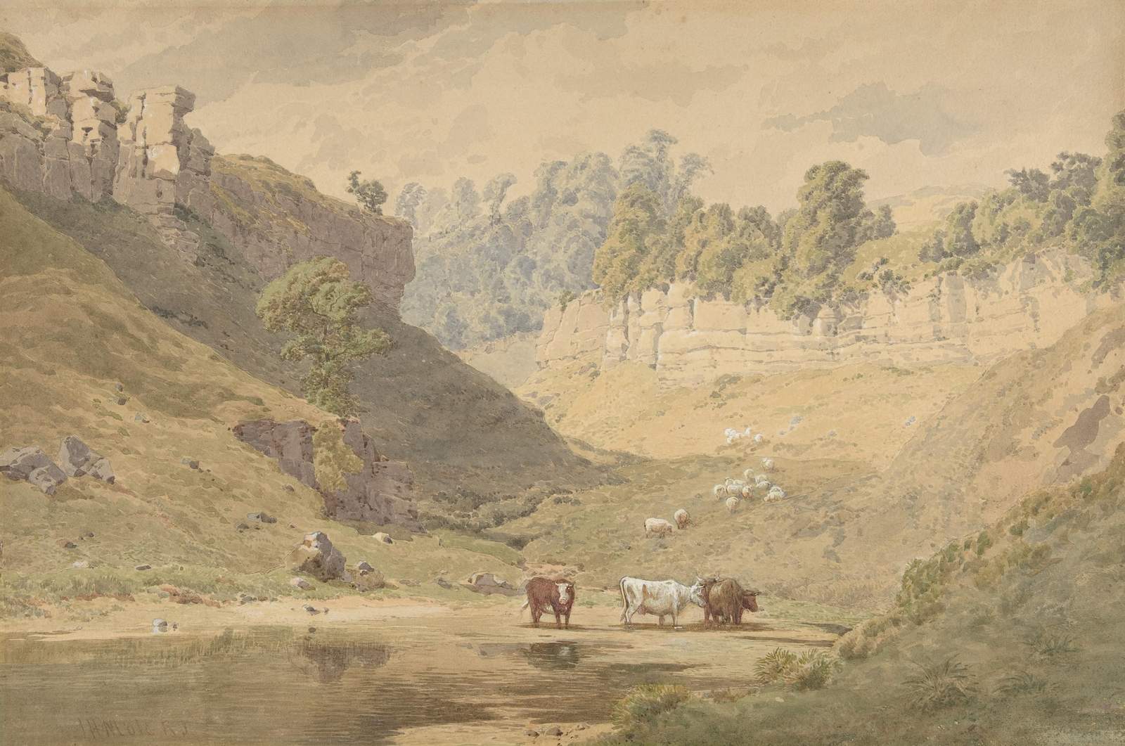 Tranquil Valley Cows & Sheep Wall Art