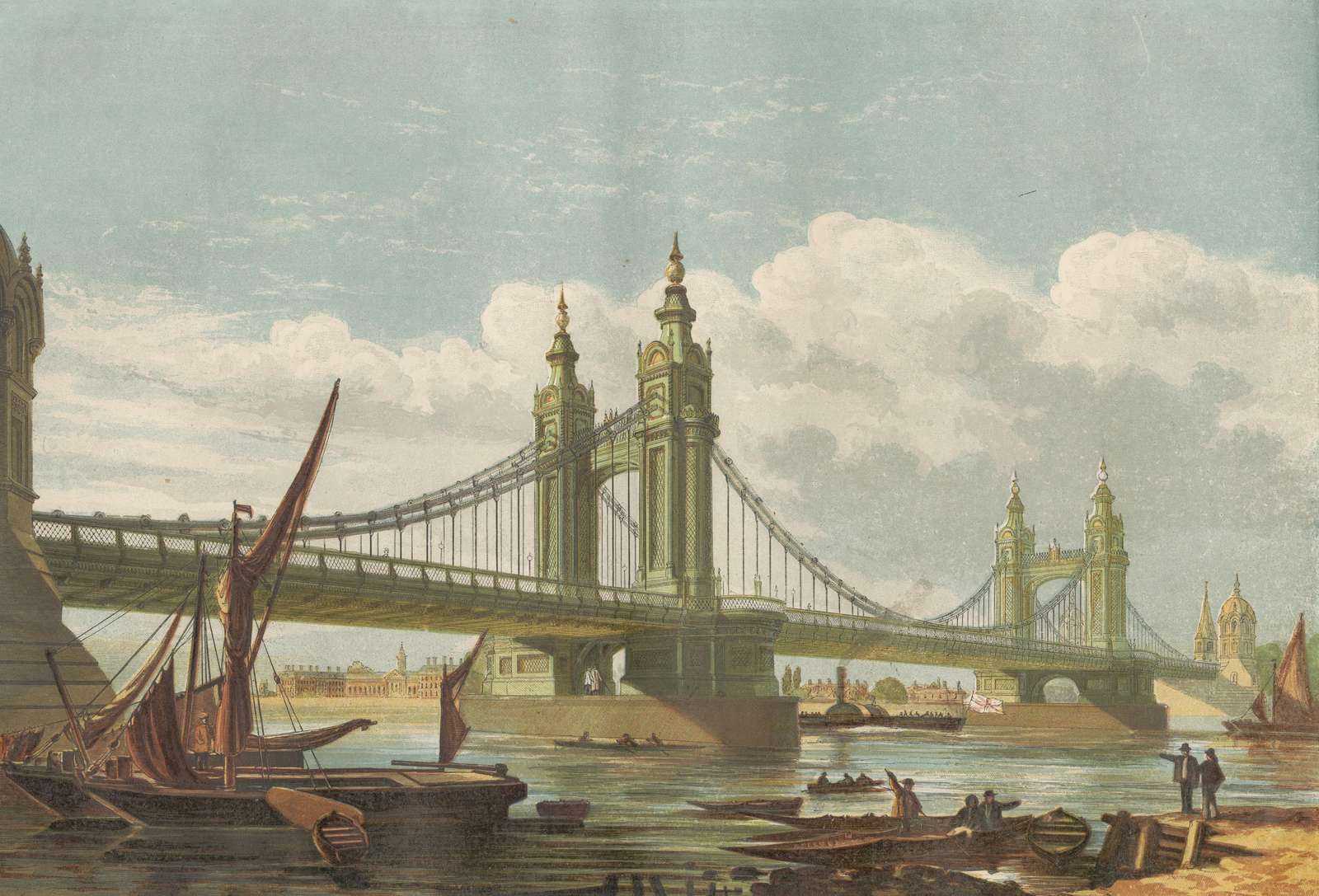 Victorian London Bridge Seine River Wall Art