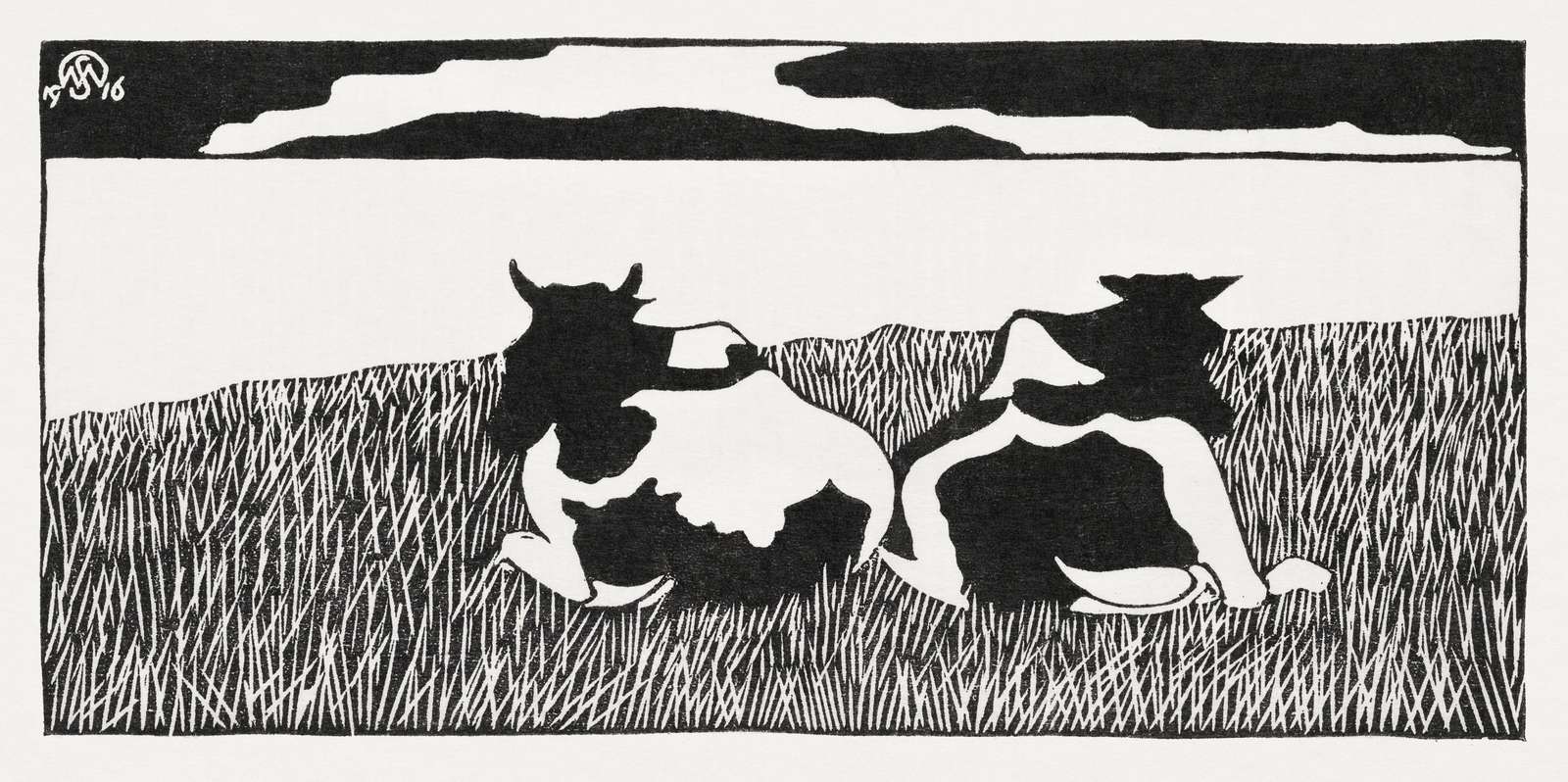Serene Cows Meadow Art Wall Art