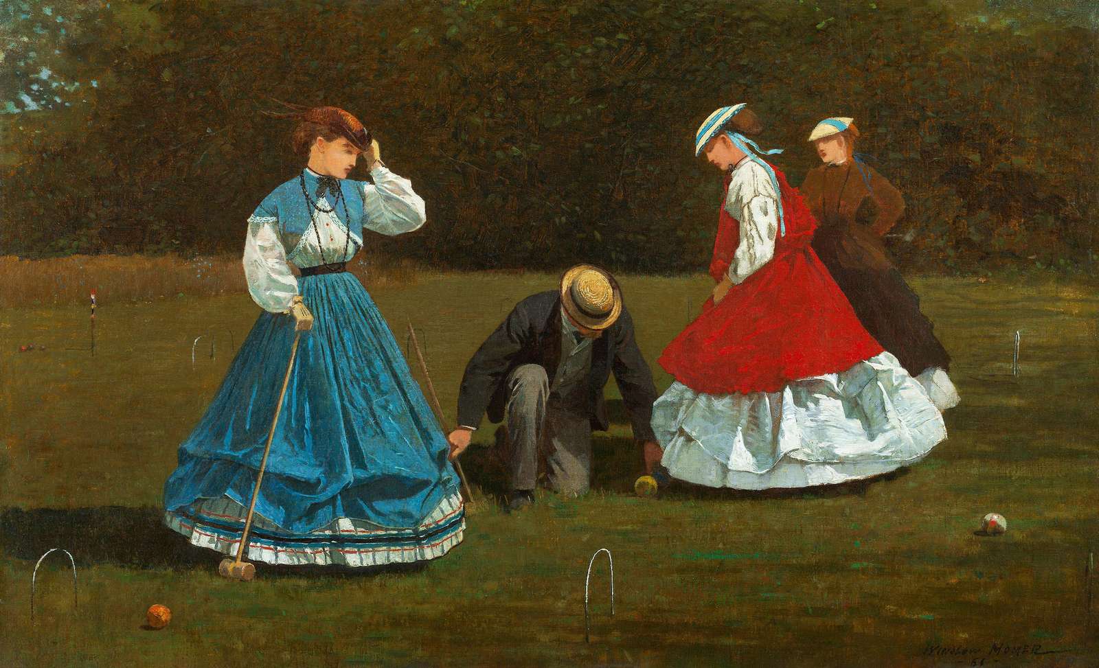 Victorian Croquet Game Wall Art