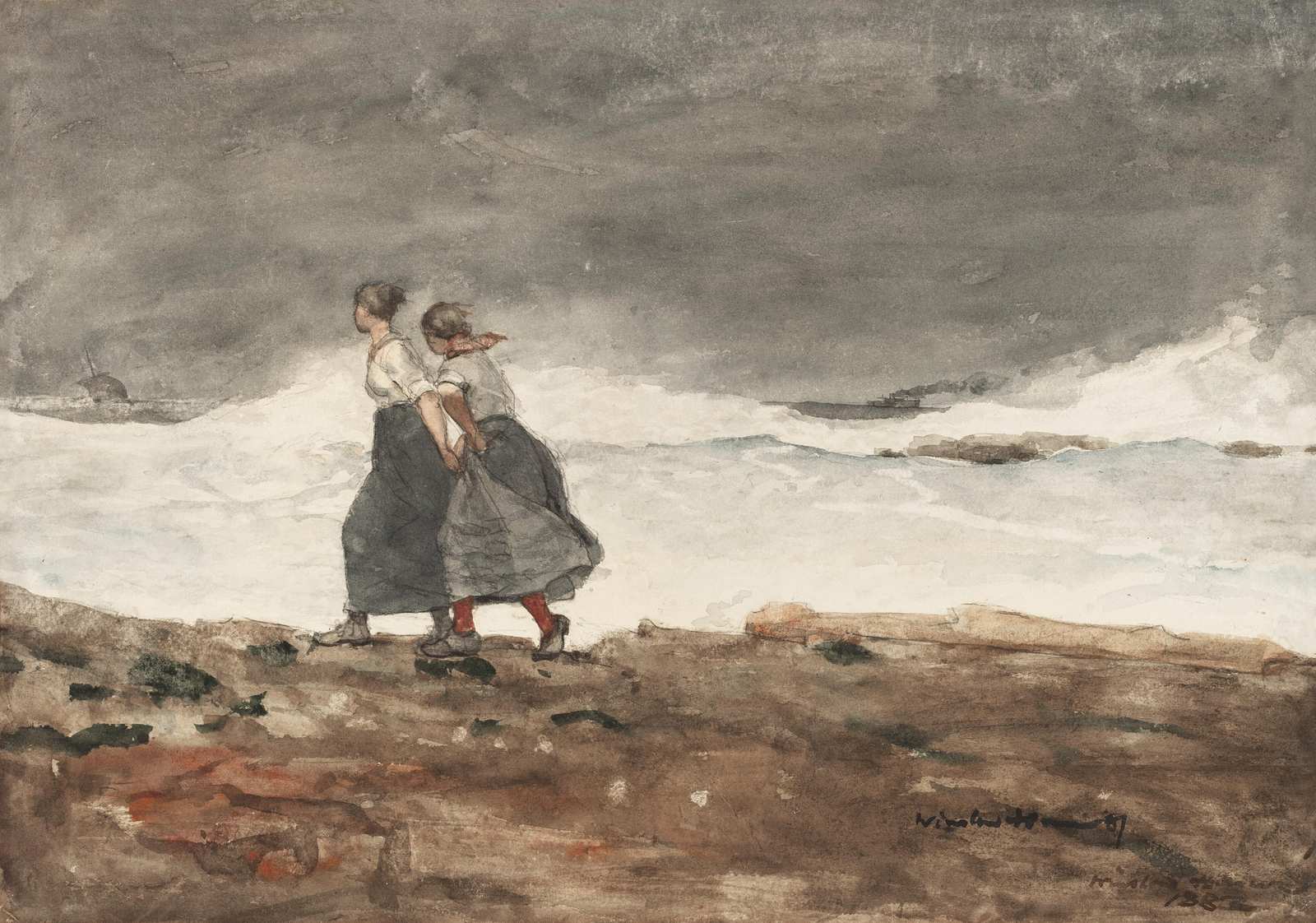 Seaside Voyage: Two Women Wall Art