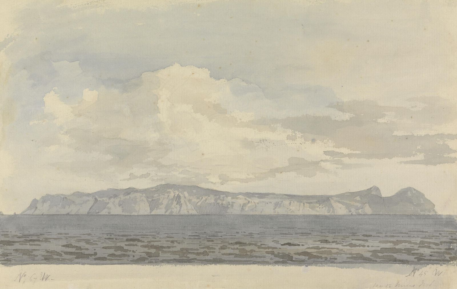 Serene Coastal Landscape Watercolour Wall Art