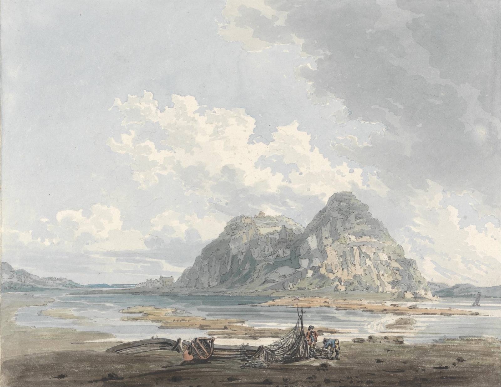 Serene Coastal Landscape Vintage Art Wall Art