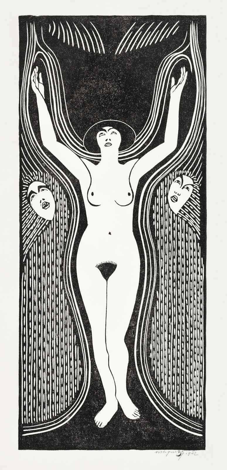 Art Nouveau Woman & Faces Wall Art