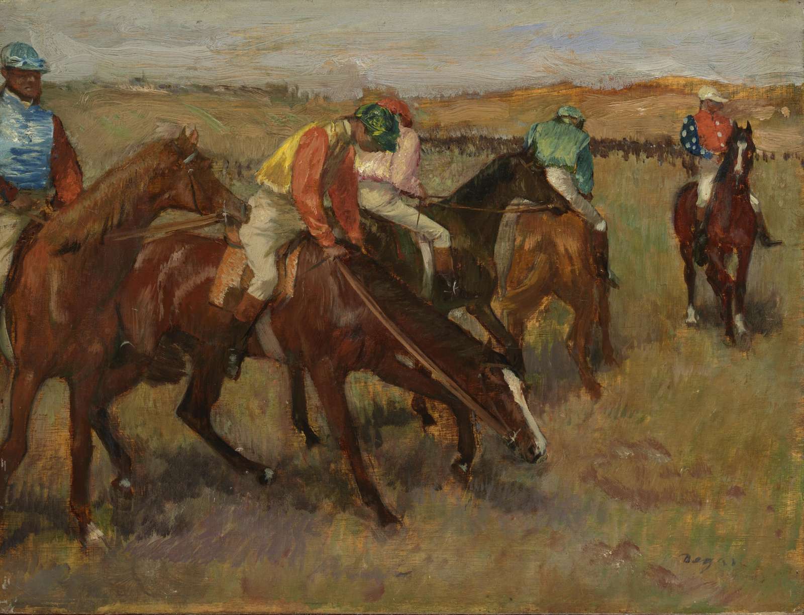 Dynamic Horse Racing Scene Wall Art