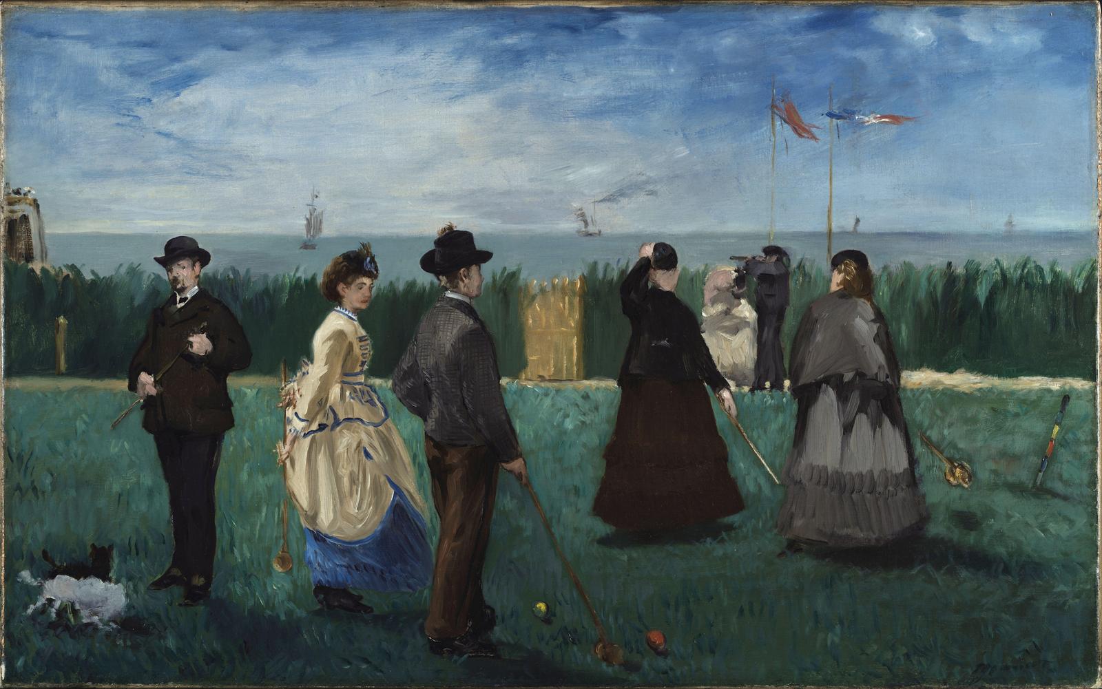 Victorian Croquet Scene Wall Art