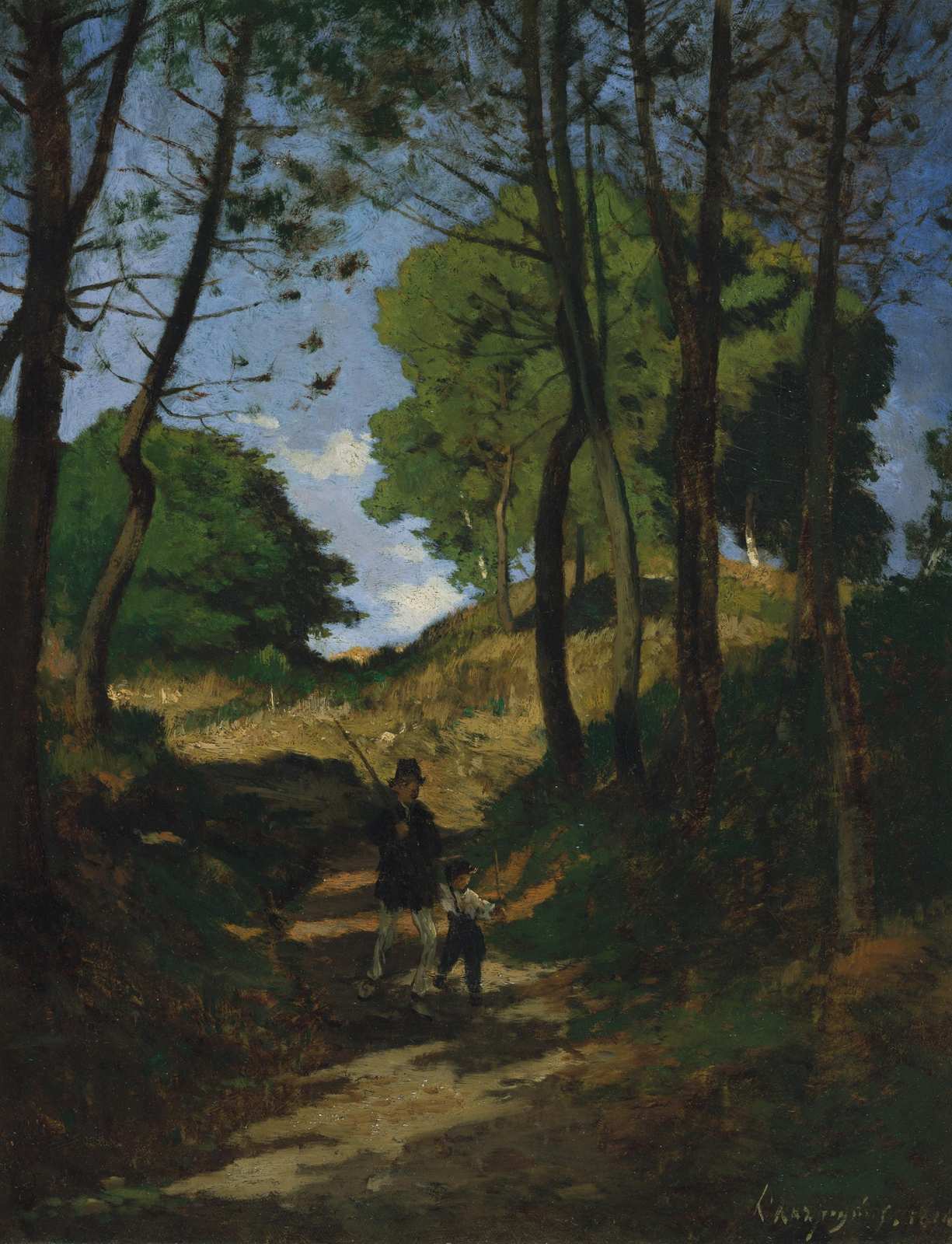 Impressionist Forest Walk Wall Art
