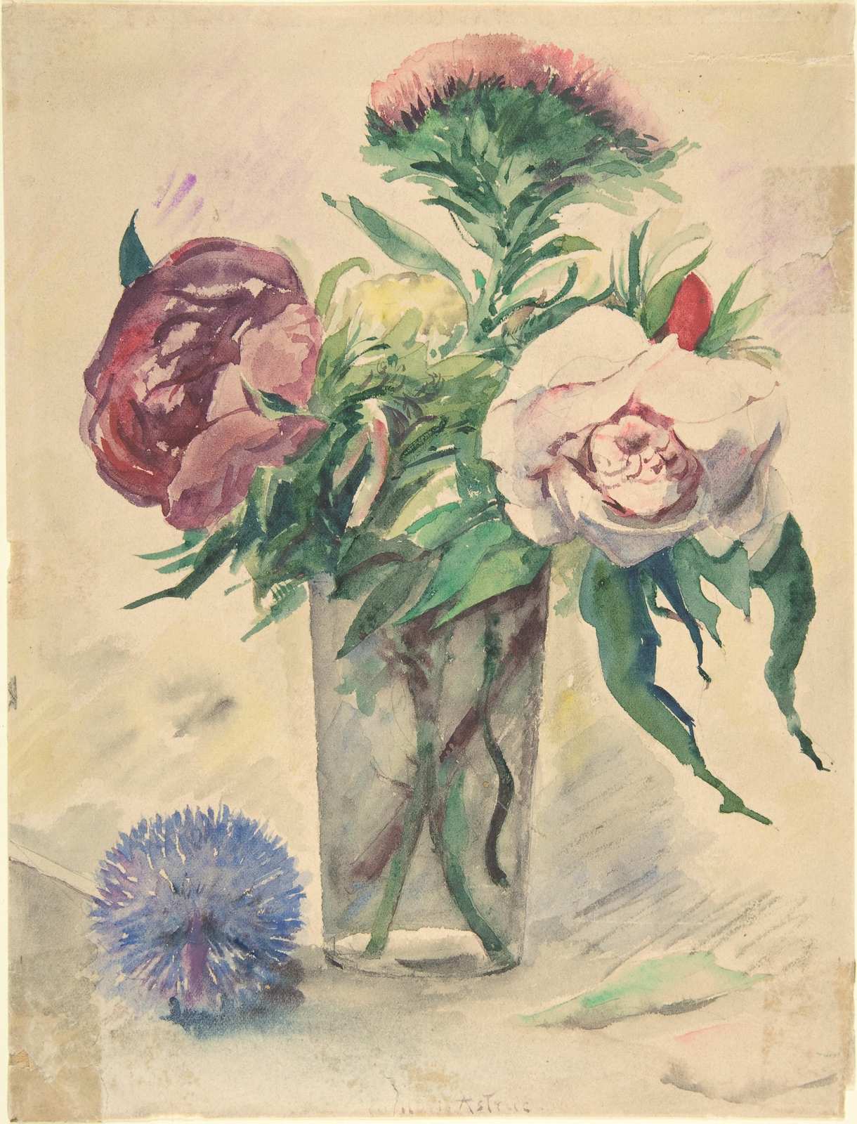 Vibrant Floral Still Life Watercolor Wall Art