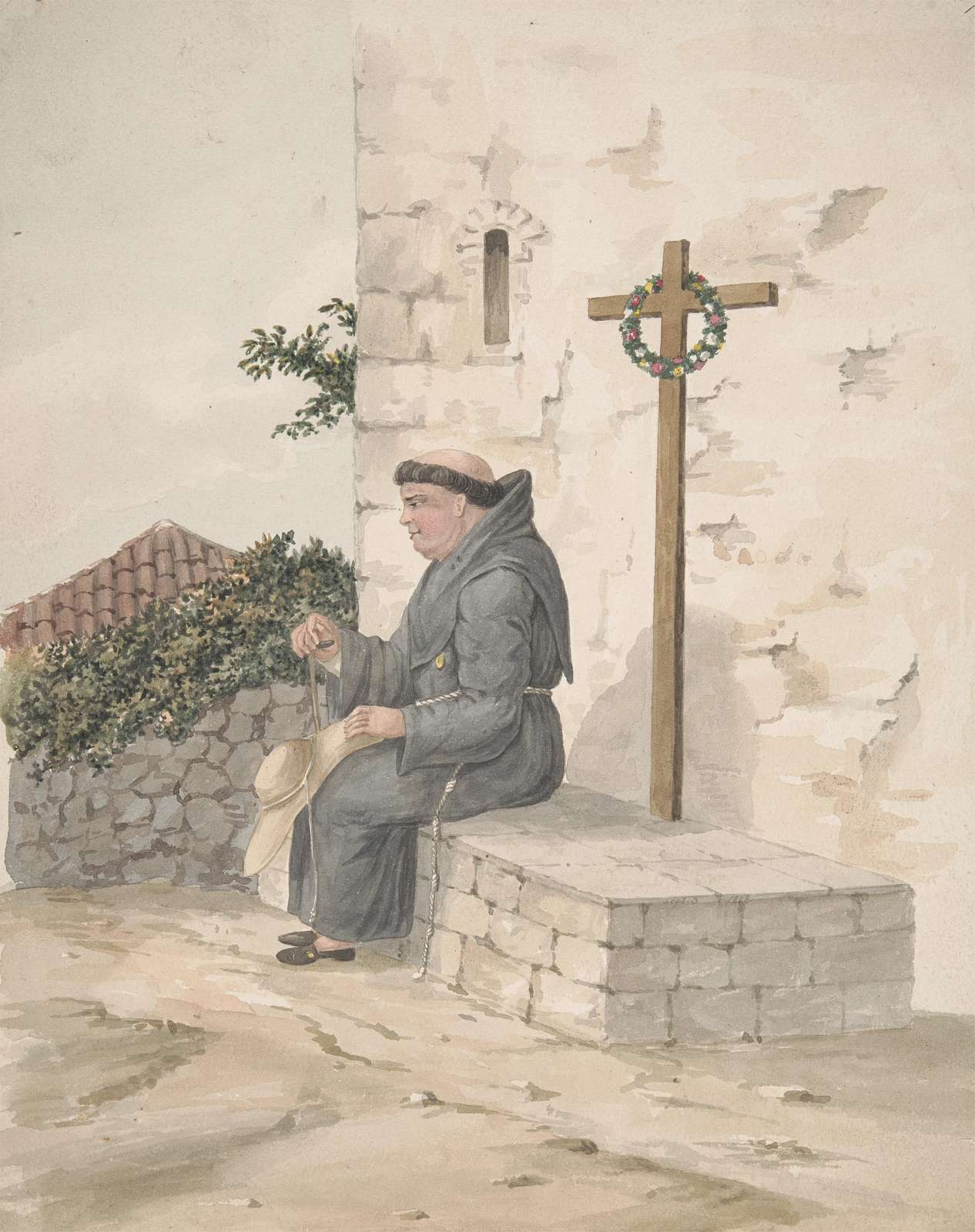 Monk Serenity: Religious Artwork Wall Art