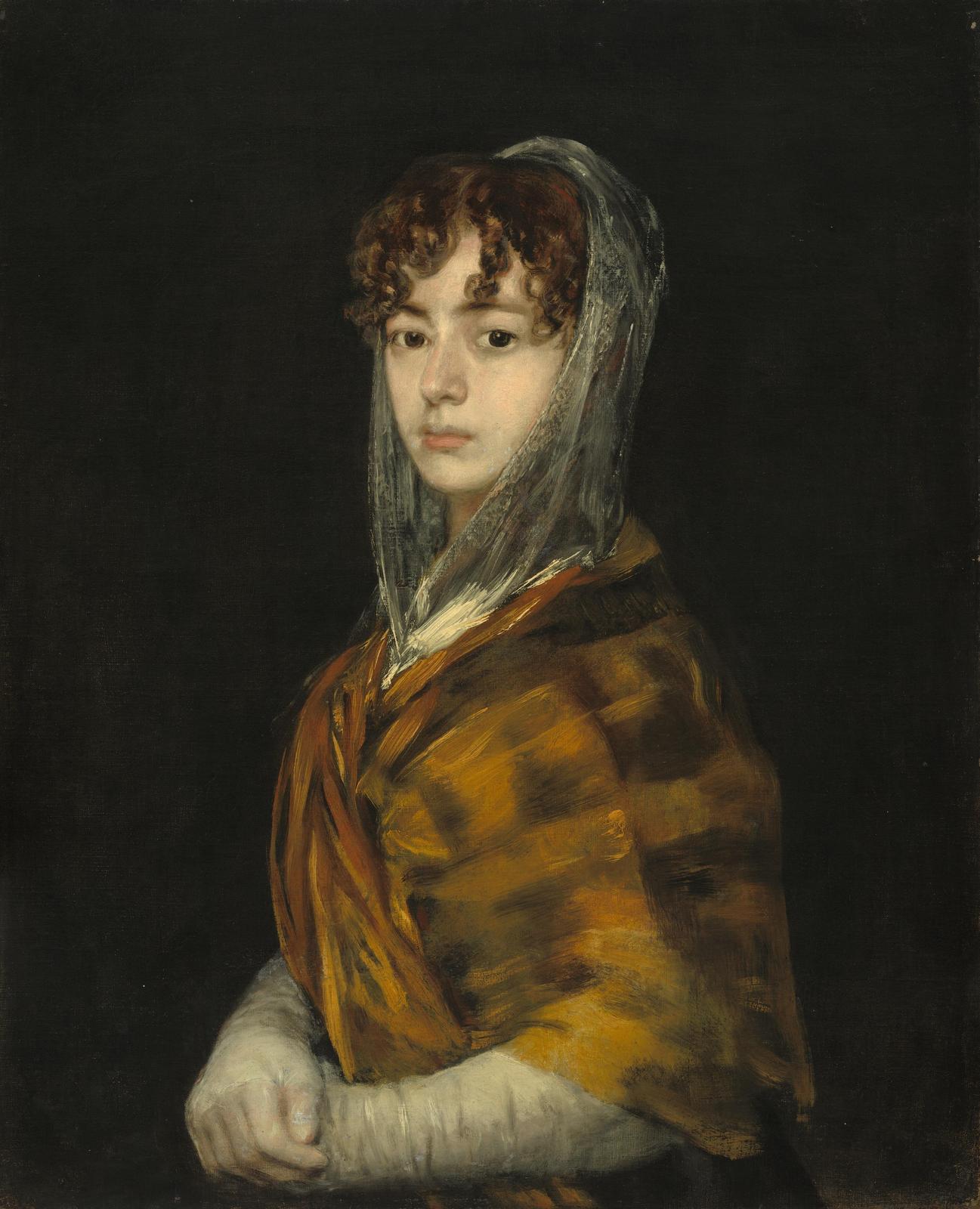 Goya Portrait Woman with Shawl Wall Art