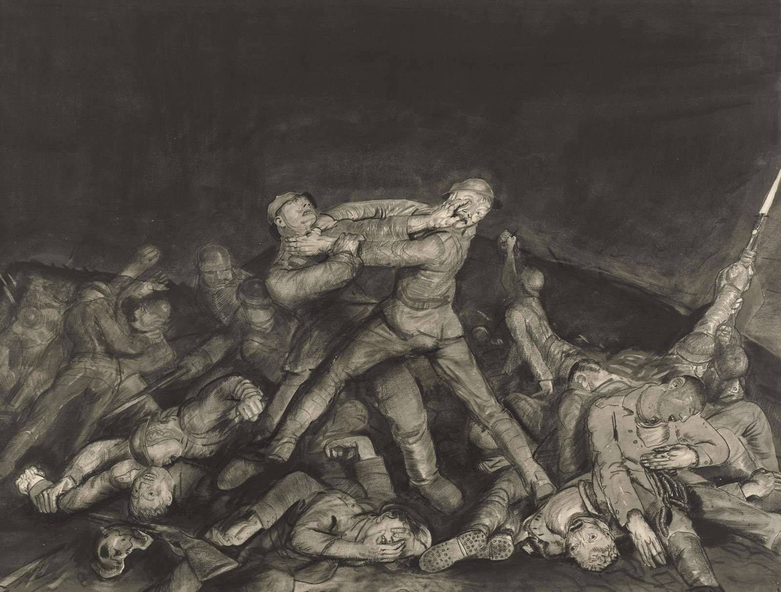 Intense Combat Scene War Wall Art
