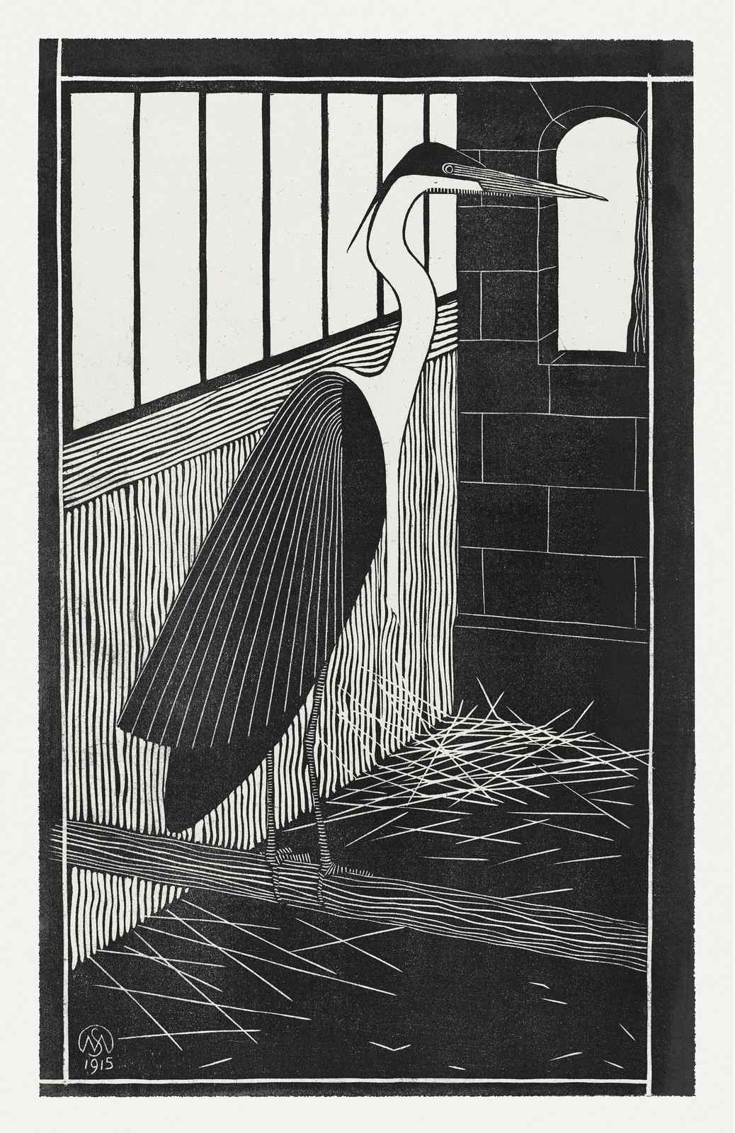 Art Deco Heron Wall Art for Modern Homes