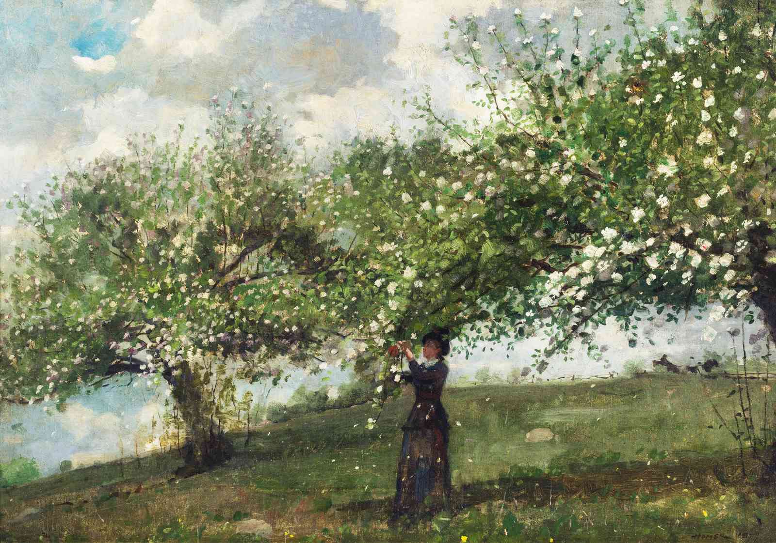 Spring Blossom Serenity Woman Wall Art