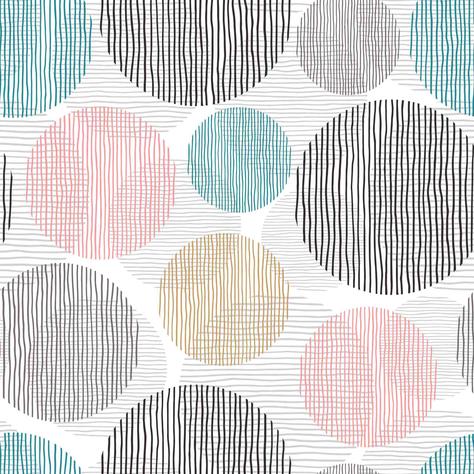 Abstract Circles Boho Art Wall Art