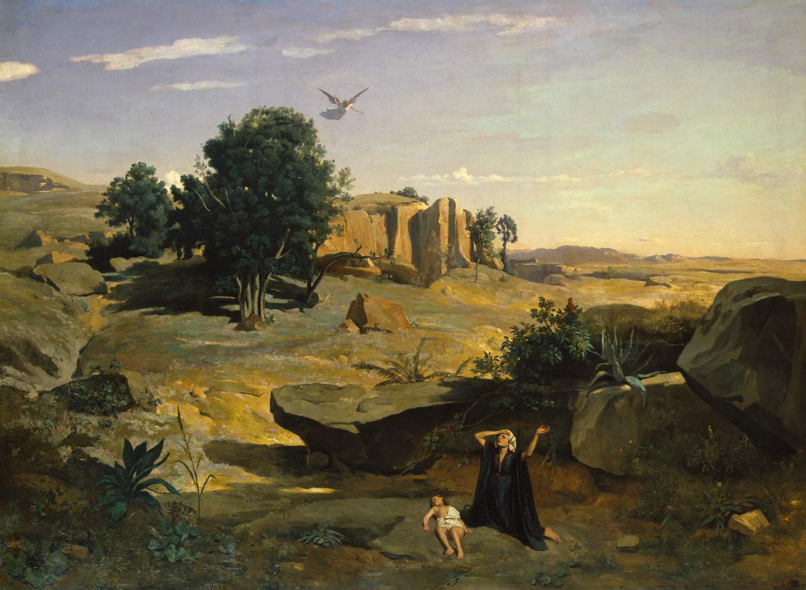 Hagar and Ishmael in the Wilderness Wall Art