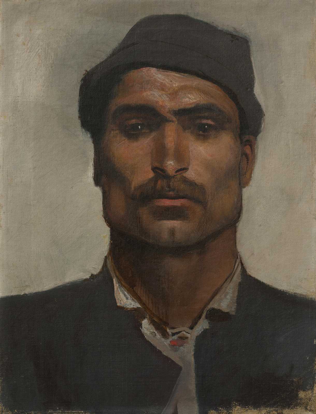 Intense Gaze Man Portrait Wall Art