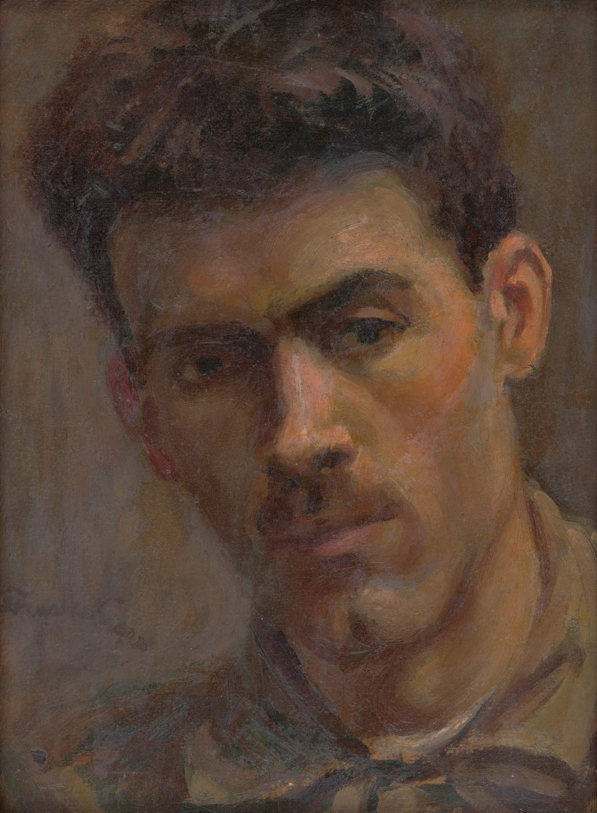 Intense Gaze Portrait - Vintage Art Wall Art