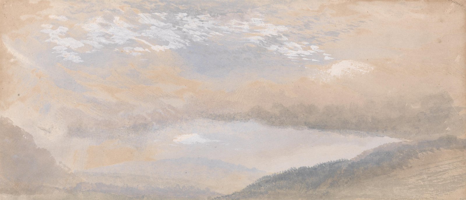 Serene Sky Landscape Vintage Art Wall Art