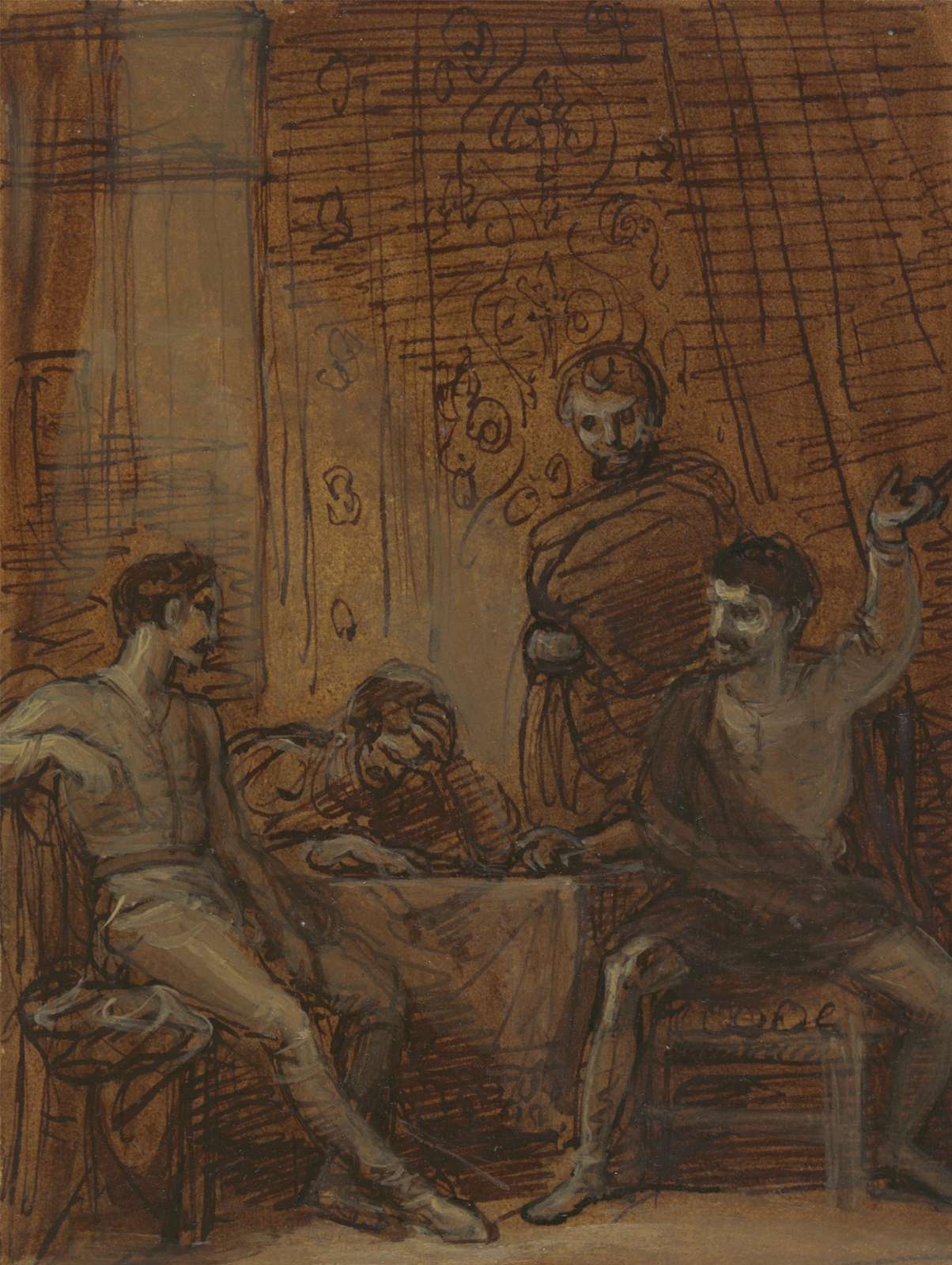 Dramatic Scene Sketch Wall Art