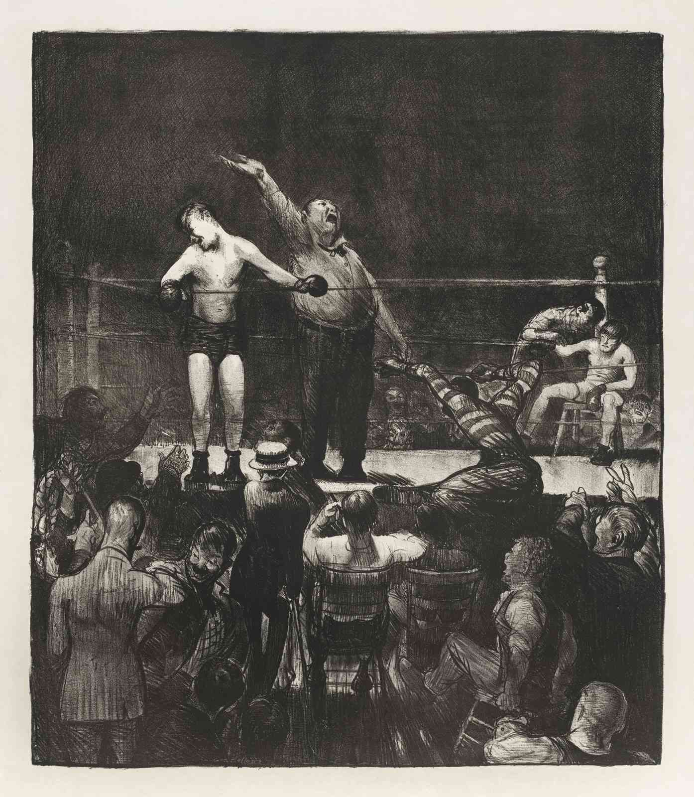 Boxing Match Drama Wall Art