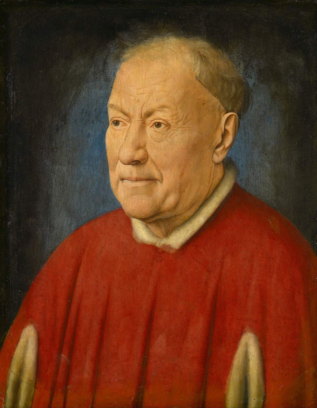 Vintage Man Portrait Red Robe Wall Art
