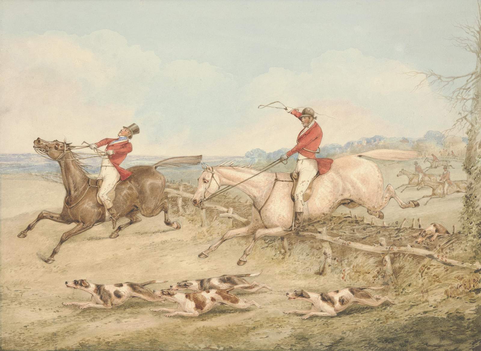Vintage Horse Racing Scene Wall Art