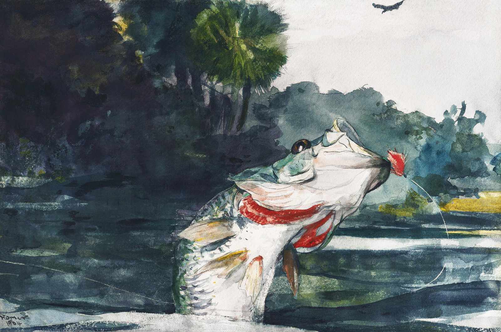 Dynamic Largemouth Bass Fishing Action Wall Art