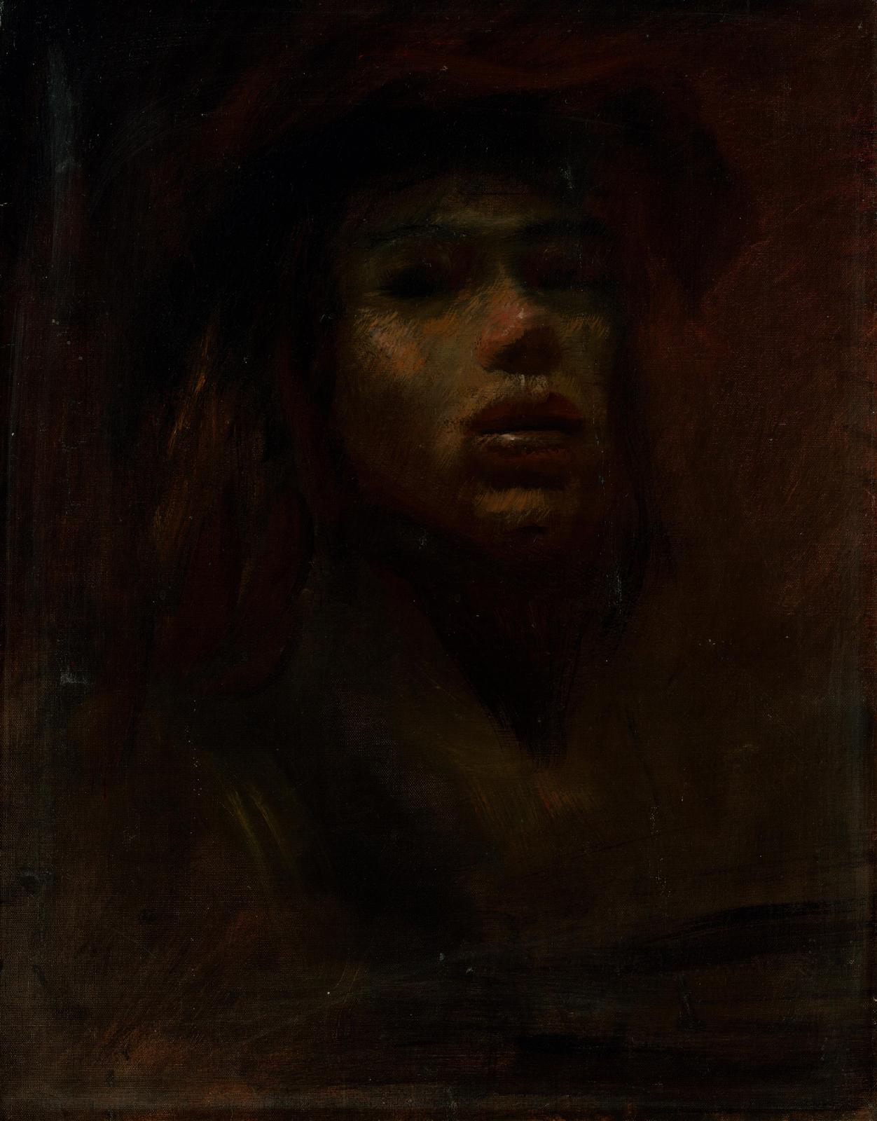 Dark Portrait Oil Painting Wall Art