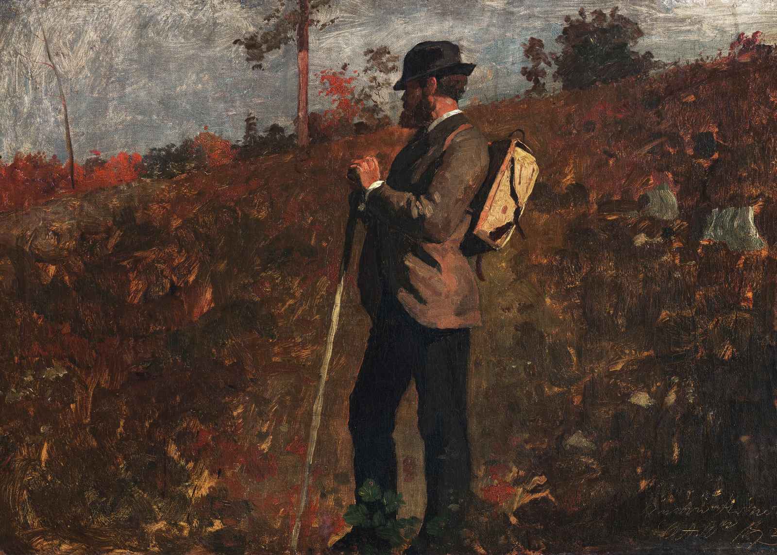 Man in Landscape Wall Art - Autumn Hues