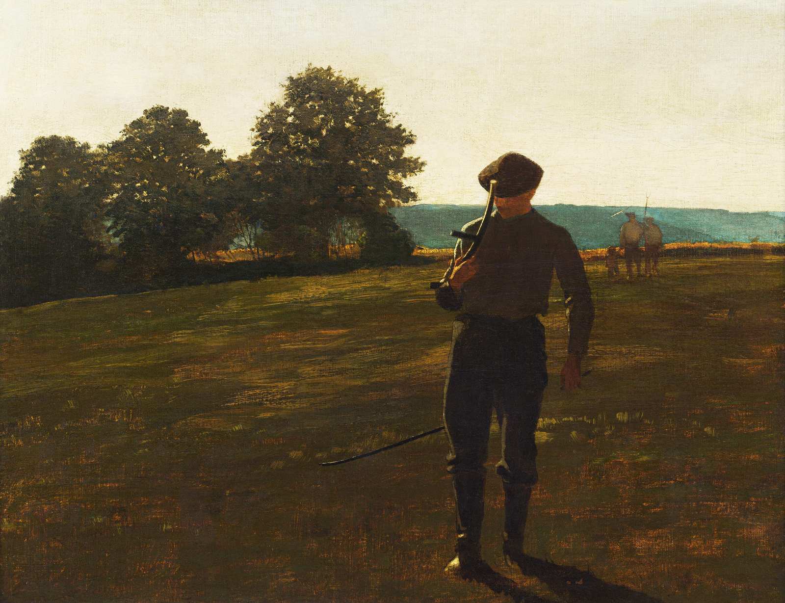 Man with Rifle Landscape Wall Art