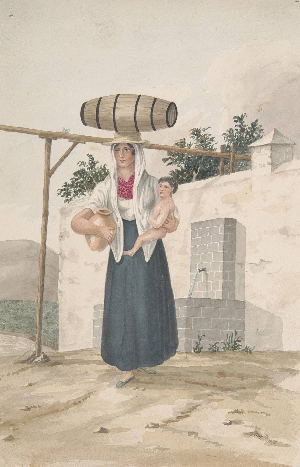 Vintage Mother & Child Scene Wall Art