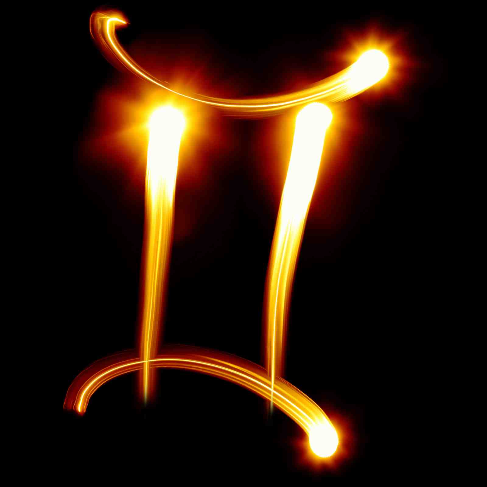 Gemini Zodiac Light Painting Wall Art