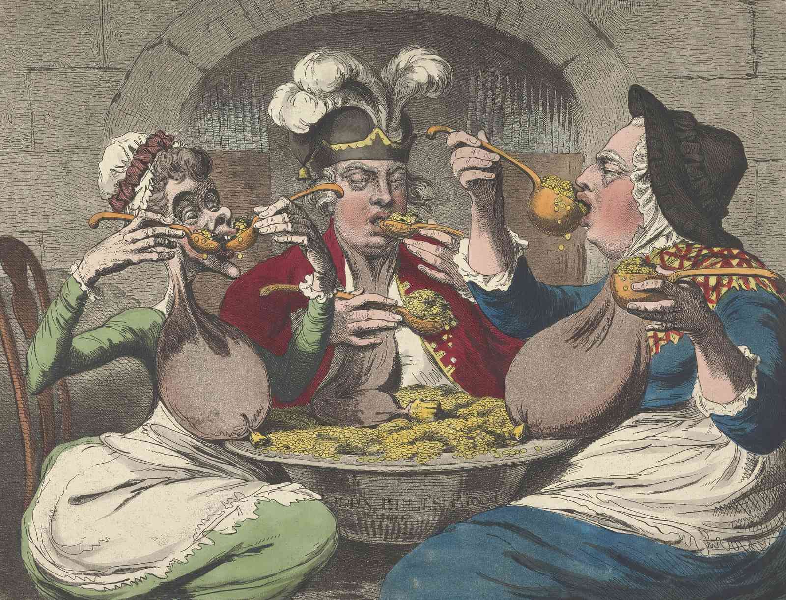 Satirical Art of Gluttony Wall Art