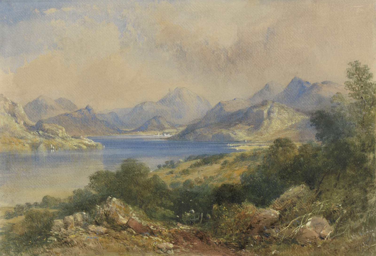 Serene Lake Mountain Landscape Wall Art