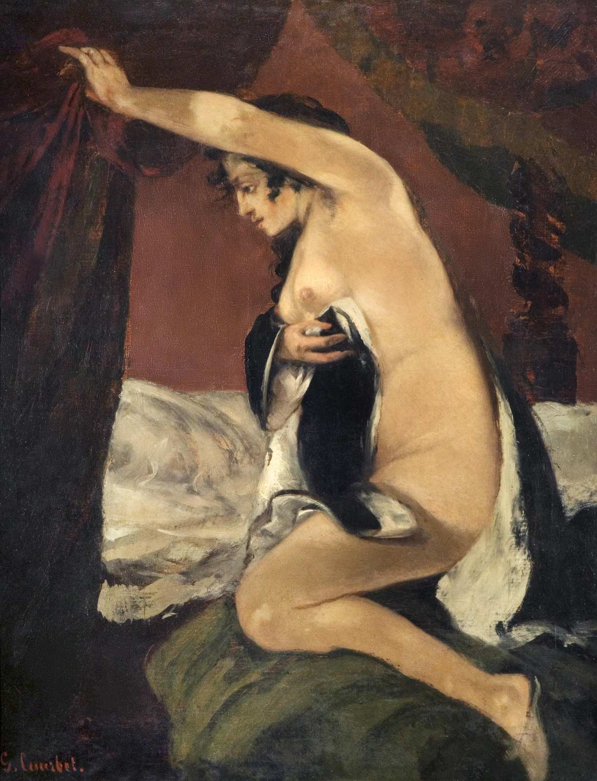Elegant Nude Woman Wall Art - Boudoir Art