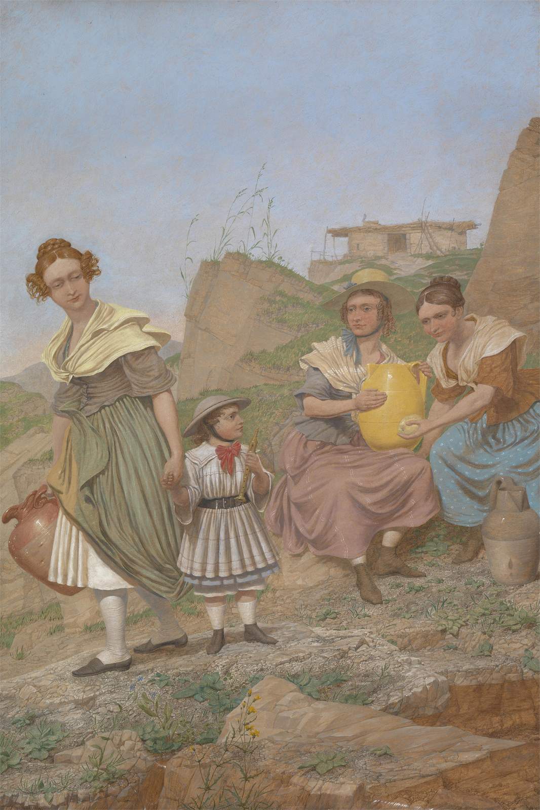 Vintage Scene Figures Wall Art