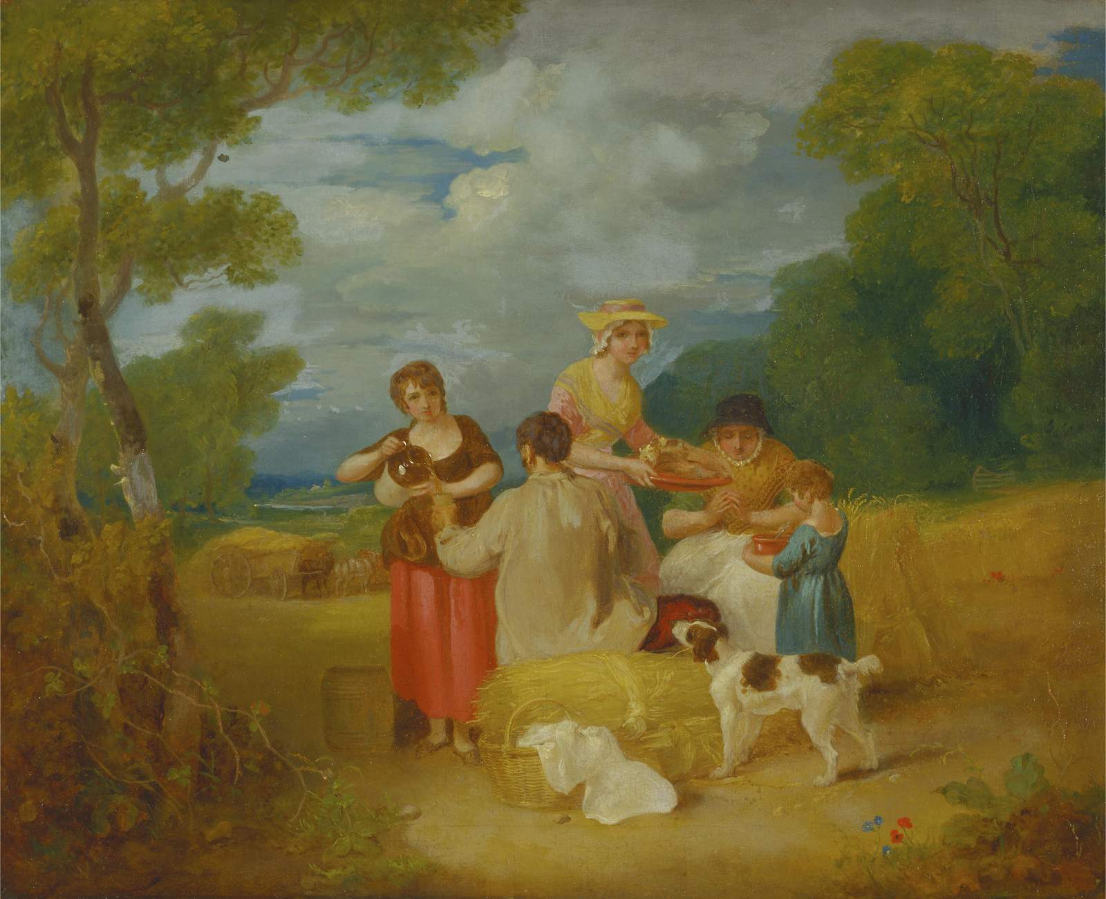 Pastoral Picnic Scene Wall Art