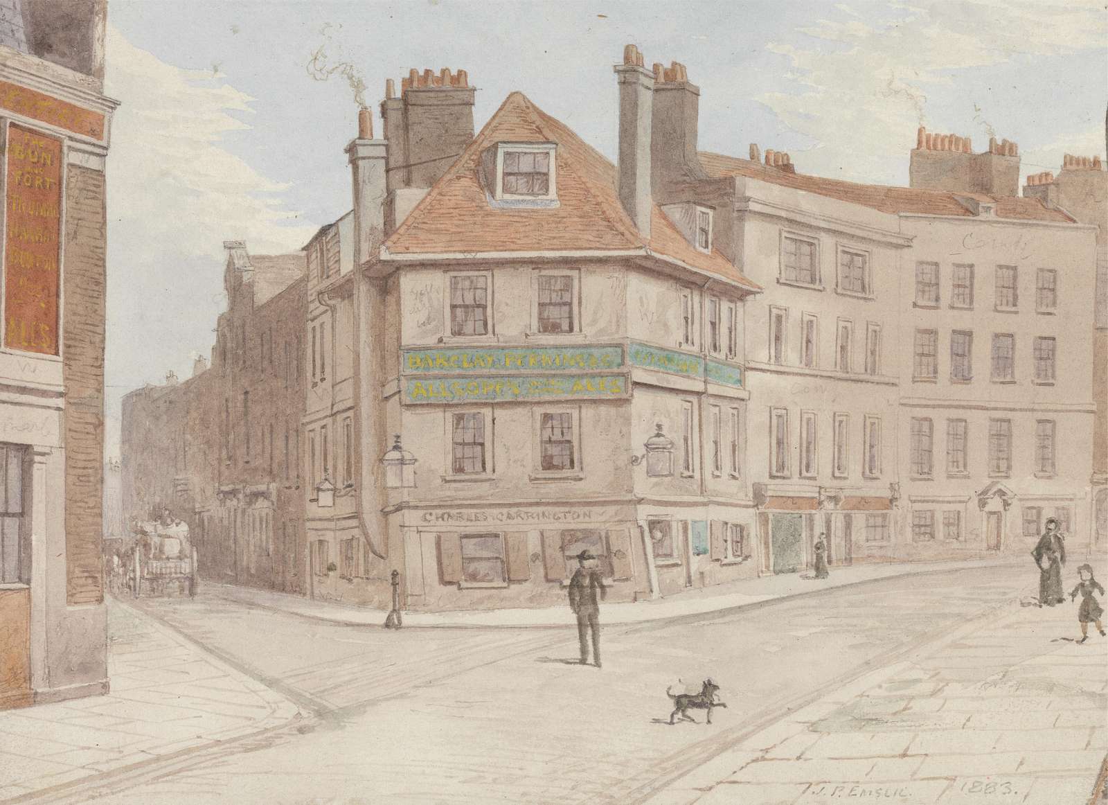 Victorian Street Scene Vintage Artwork Wall Art
