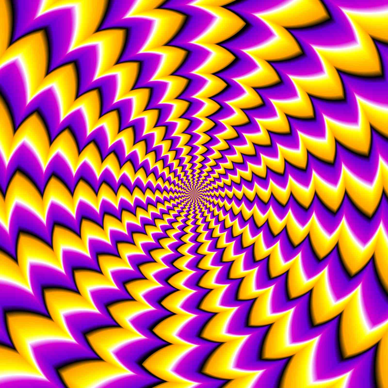 Hypnotic Swirls Abstract Purple Yellow Wall Art