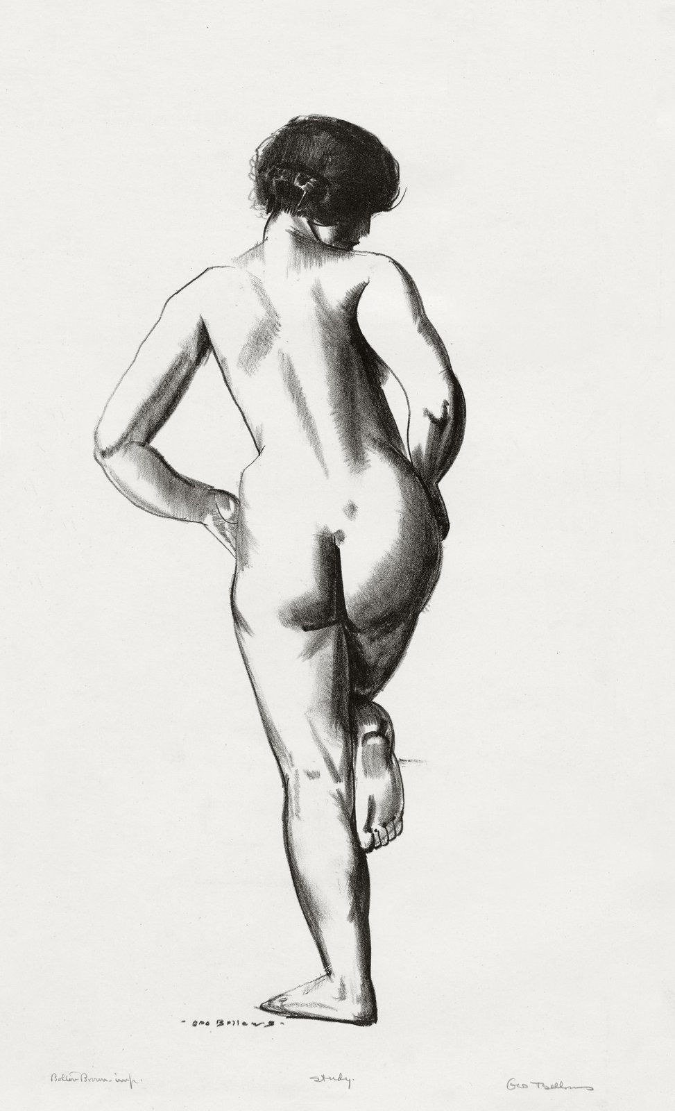 Figure Study Charcoal Sketch Wall Art