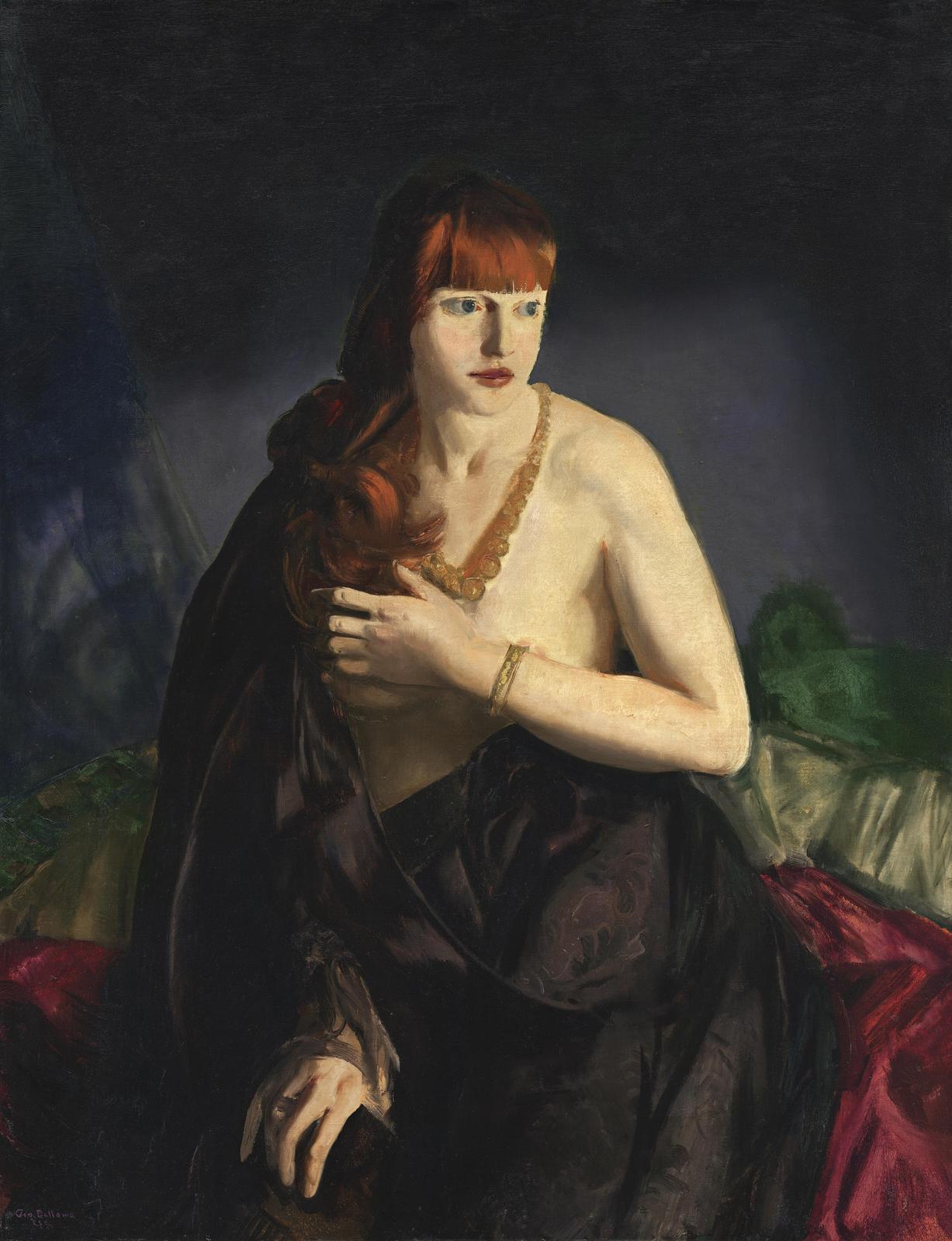 Mysterious Woman Redhead Portrait Wall Art