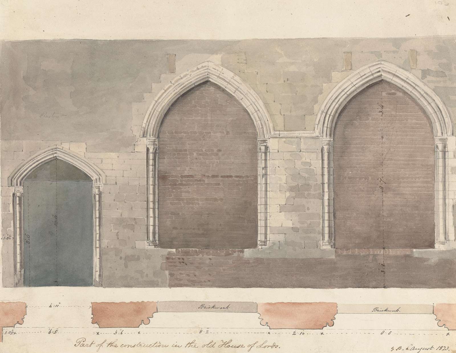Gothic Arch Architectural Drawing Wall Art
